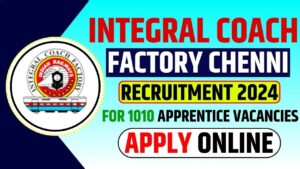 Railway ICF Apprentice Online Form 2024 Apply Online for 1010 Post