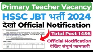 Haryana SSC JBT Teacher Online Form 2024